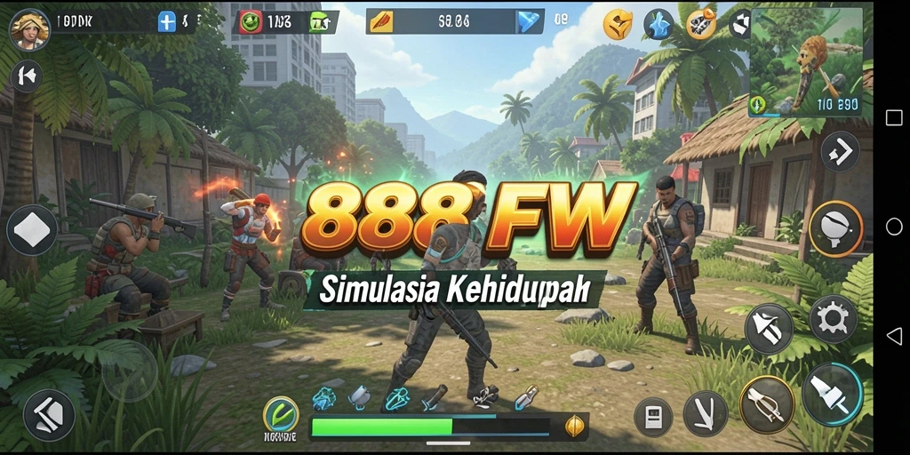 Tampilan gameplay menampilkan aktivitas menarik dalam 888FW.