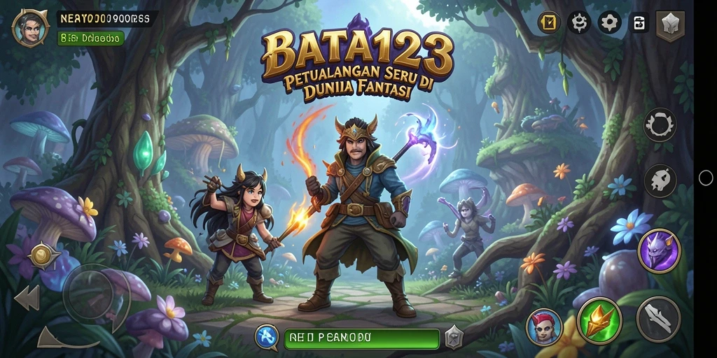 Screenshot gameplay BATA123 yang menampilkan misi seru dan lingkungan indah.