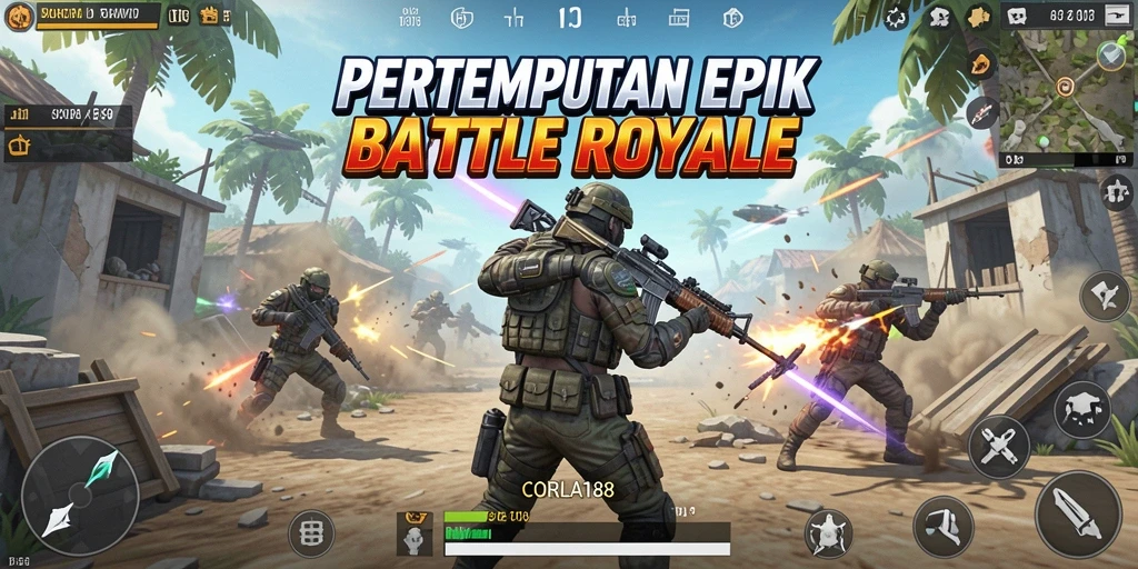 Tangkapan layar CORLA188 yang menunjukkan aksi pertempuran yang memikat di arena.