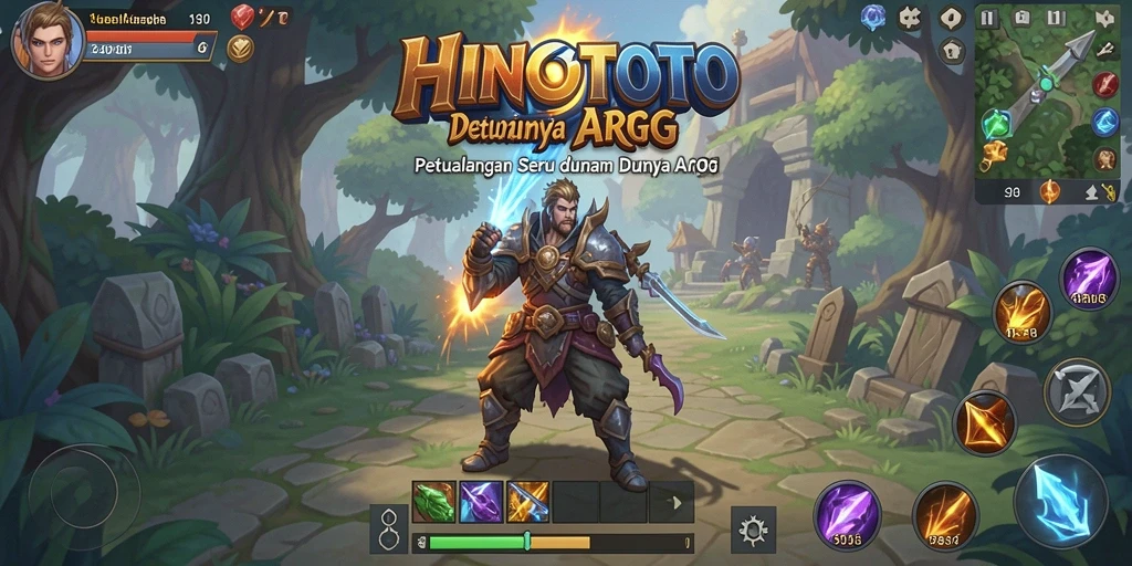 Tangkapan layar gameplay HINOTOTO yang menampilkan aksi pertempuran seru.