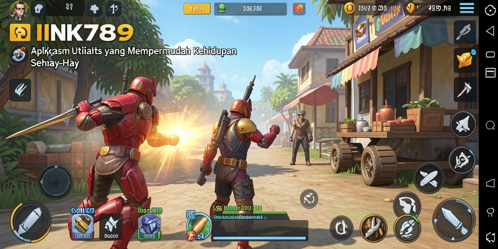 Screenshot menampilkan tampilan antarmuka pengguna dan fitur utama aplikasi INK789.