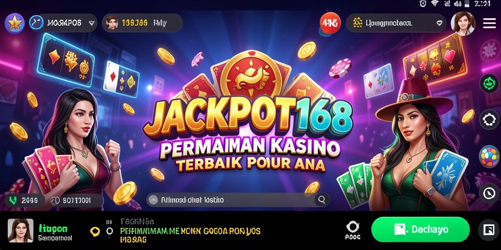 Gambar tampilan utama JACKPOT168 dengan gameplay yang seru.