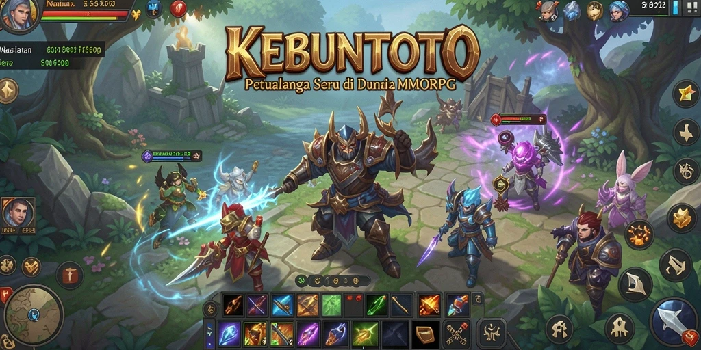 Screenshot utama KEBUNTOTO menampilkan aksi seru dalam dunia MMORPG.