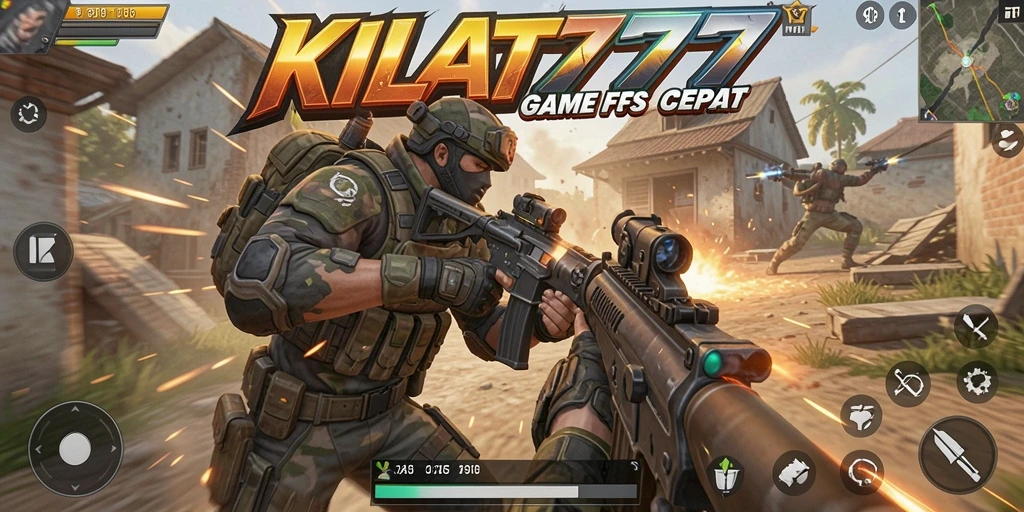 Screenshot menampilkan aksi intens dalam gameplay KILAT777.