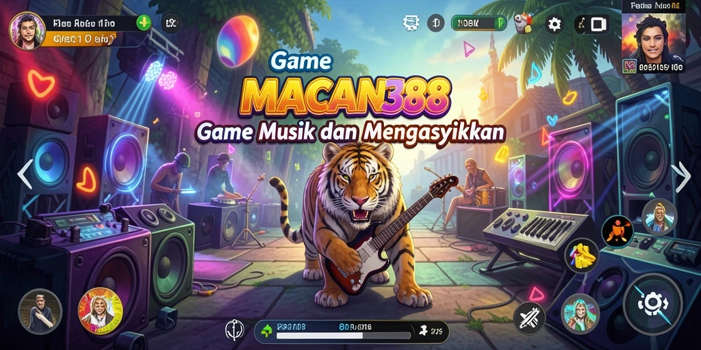 Screenshot gameplay <strong>MACAN388</strong> menampilkan pengalaman musik yang seru dan interaktif.
