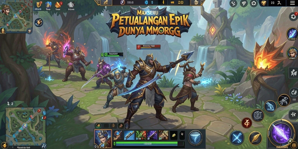 Tampilan gameplay epik dalam <strong>MAXSERU</strong>, dengan aksi dan petualangan yang mendebarkan.