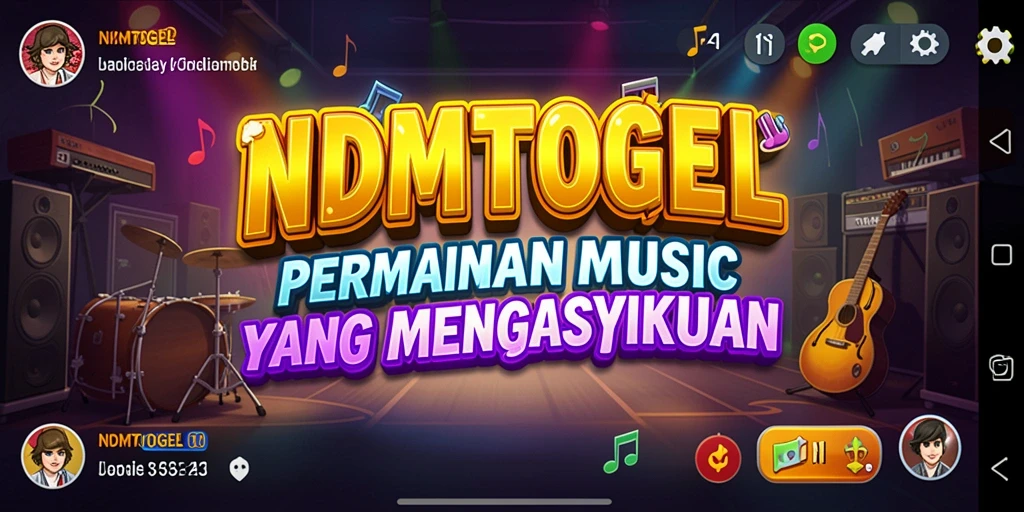 Screenshot NDMTOGEL menampilkan gameplay seru dengan tantangan musik.