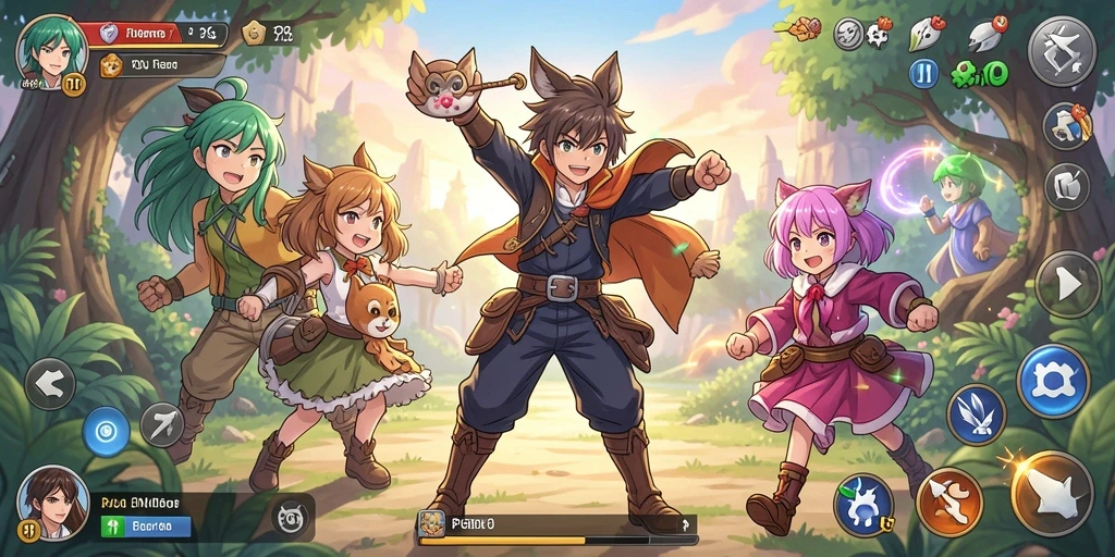 Tangkapan layar gameplay PG11 dengan karakter anime yang menawan.