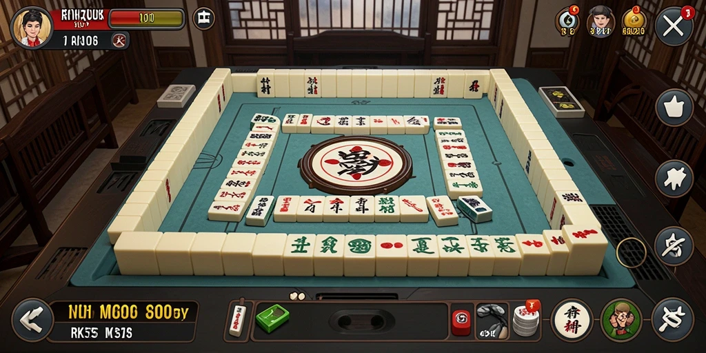 Tampilan gameplay RK55 yang seru dan menarik dalam permainan Mahjong.
