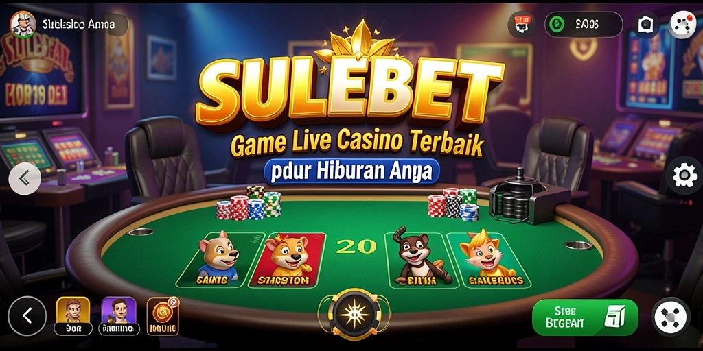 Tampilan gameplay Live Casino SULEBET yang mendebarkan.