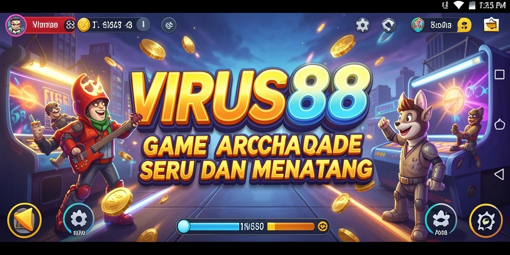 Screenshot gameplay VIRUS88 yang menunjukkan aksi seru melawan virus.