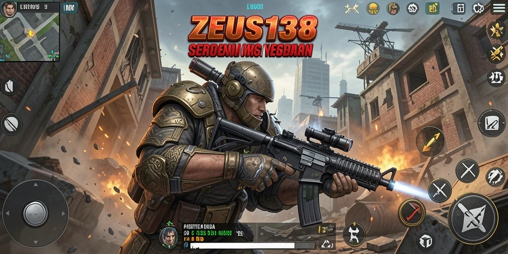 Screenshot gameplay menampilkan aksi seru dalam pertarungan FPS.